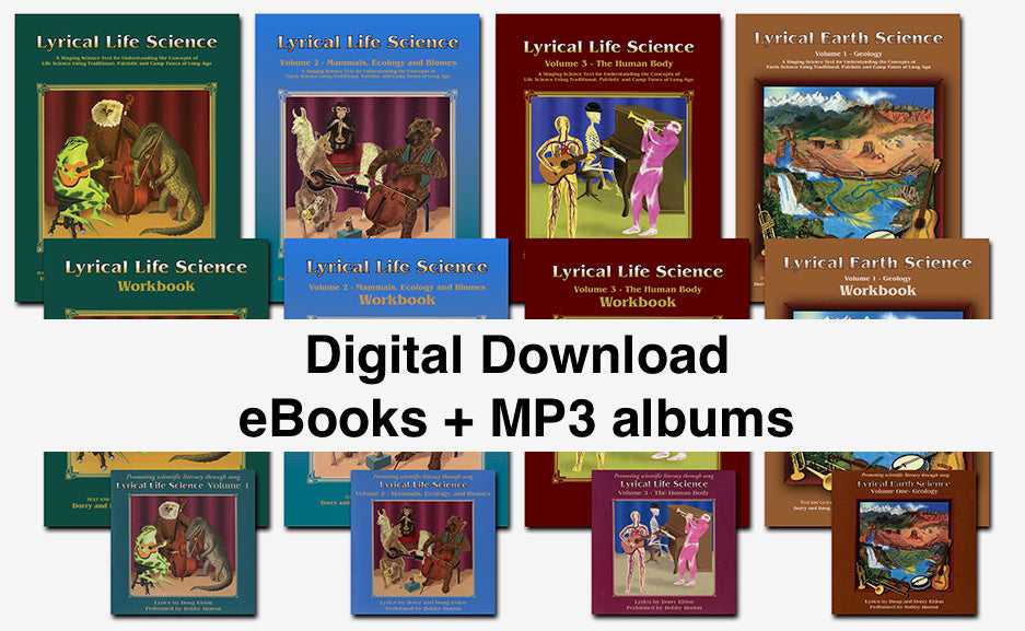 Lyrical Life Science Volumes 1-3 + Geology - eBooks with MP3 album downloads