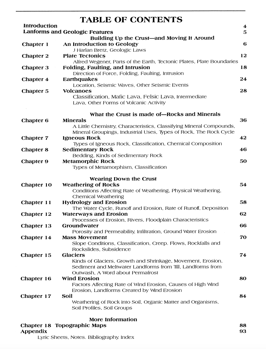 Lyrical Earth Science: Geology - Textbook